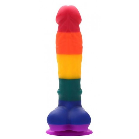 Разноцветный фаллоимитатор-реалистик COLOURFUL DILDO - 20 см.